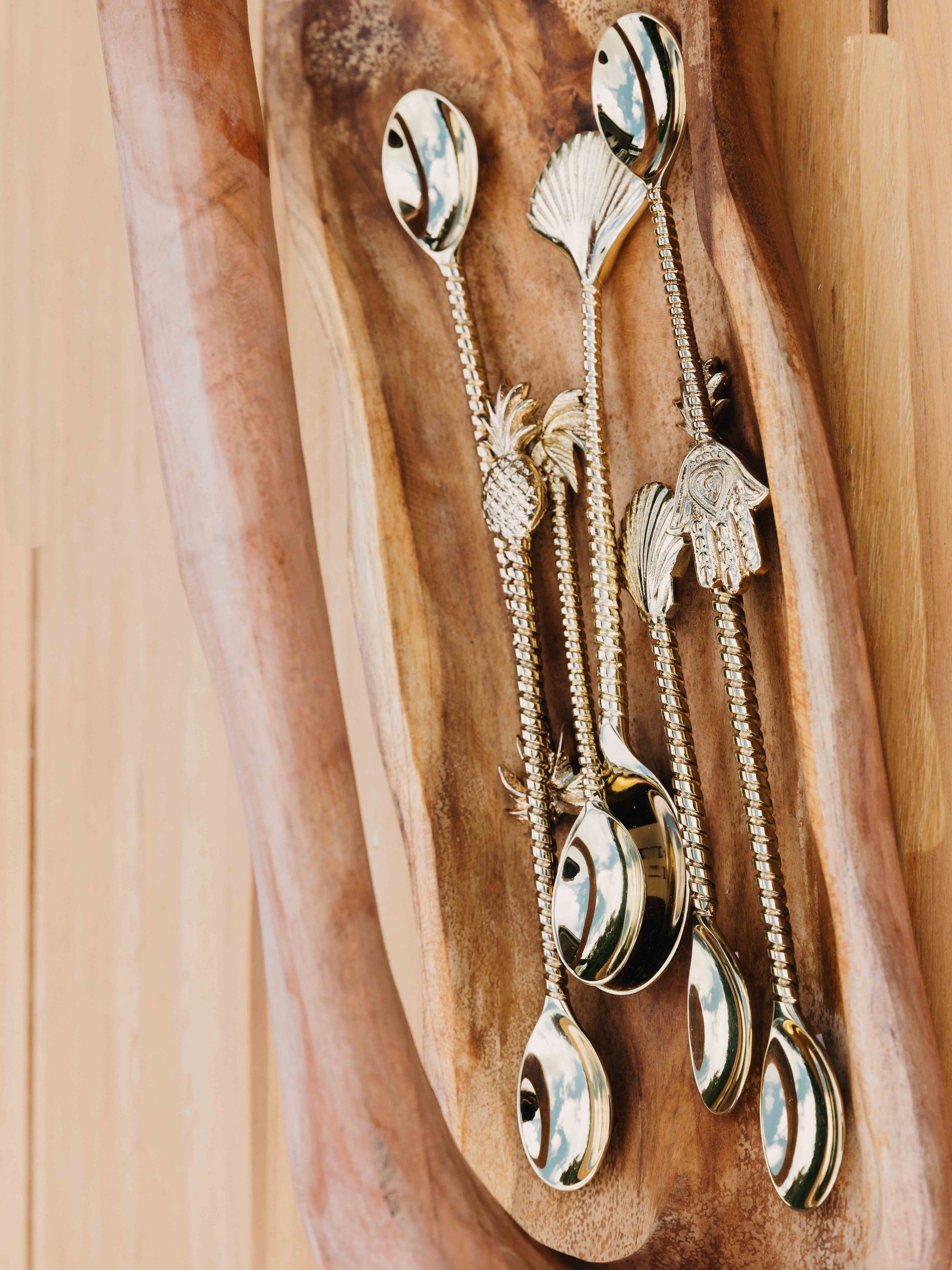 Long Brass Spoons