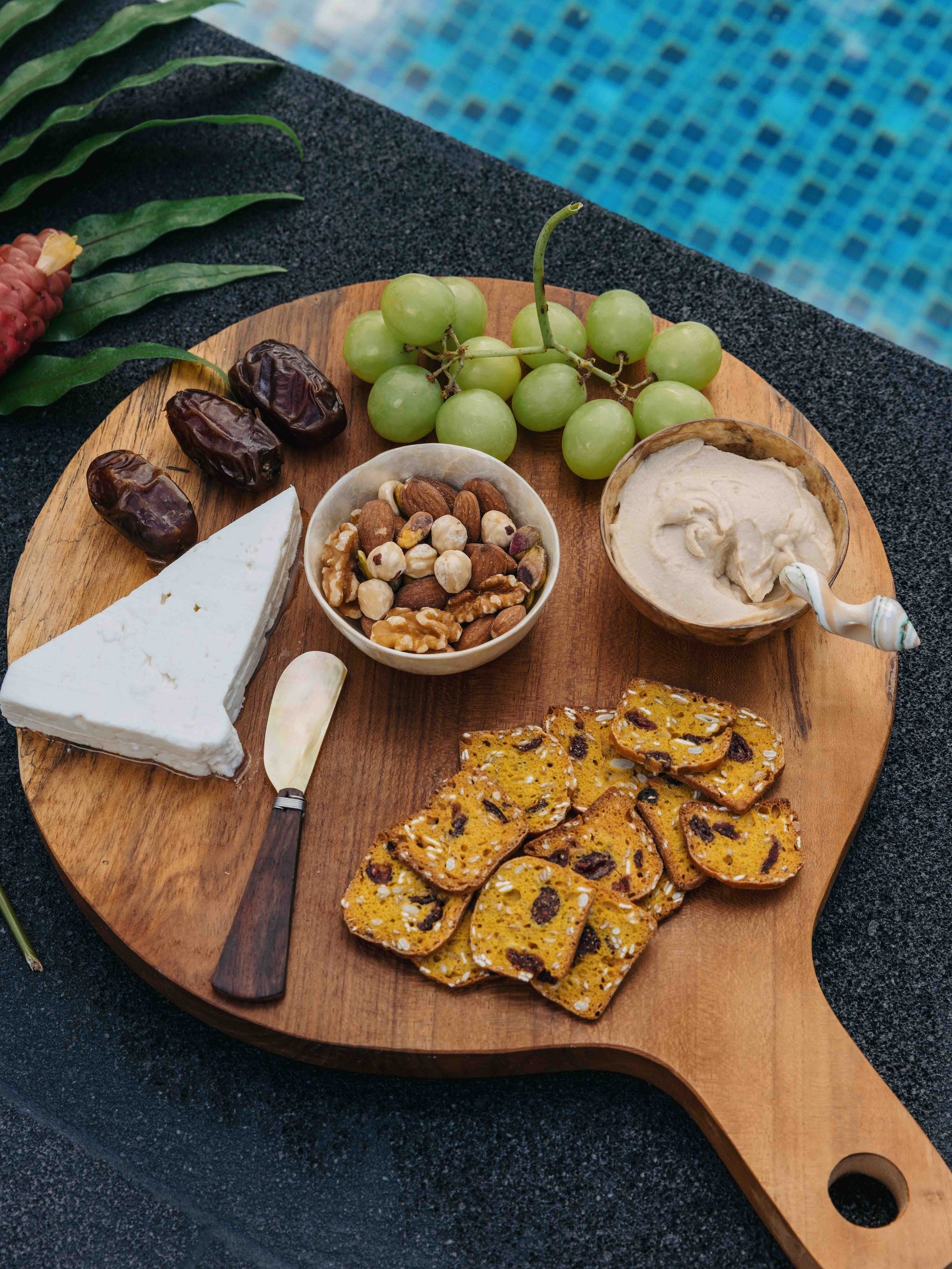 Teak and Mother of Pearl Serving Knife