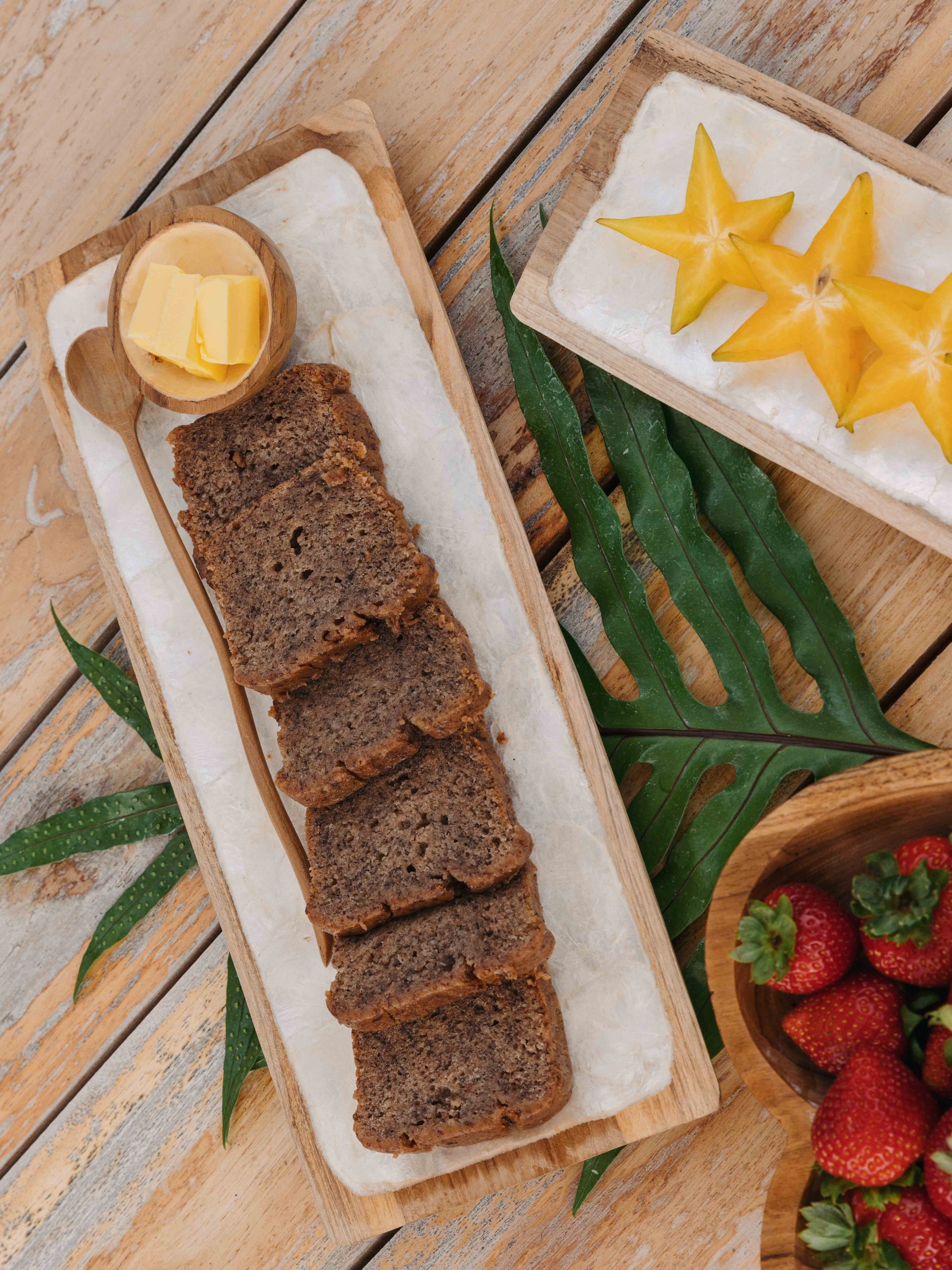 Teak & Mother of Pearl Long Platter