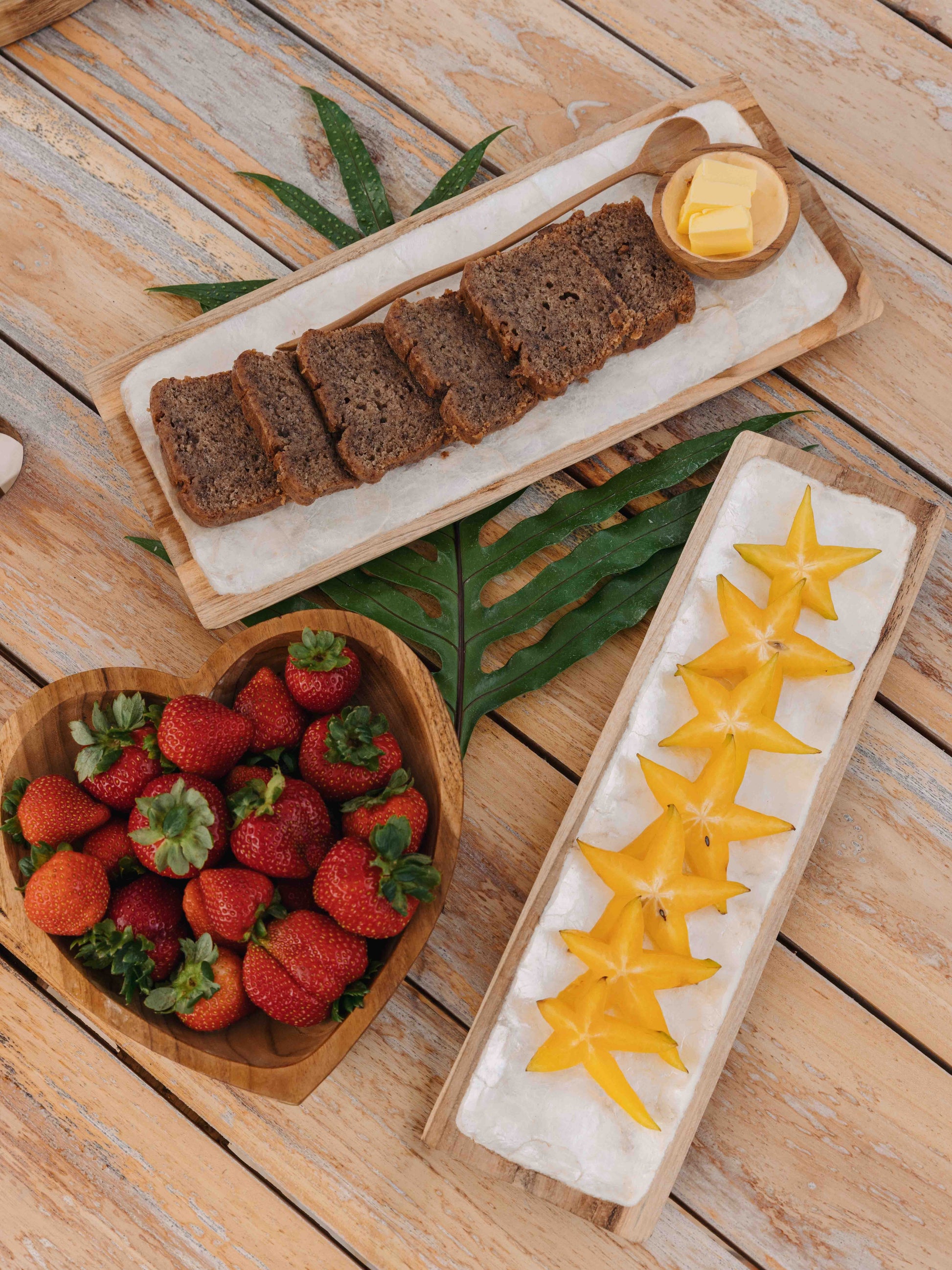 Teak & Mother of Pearl Long Platter