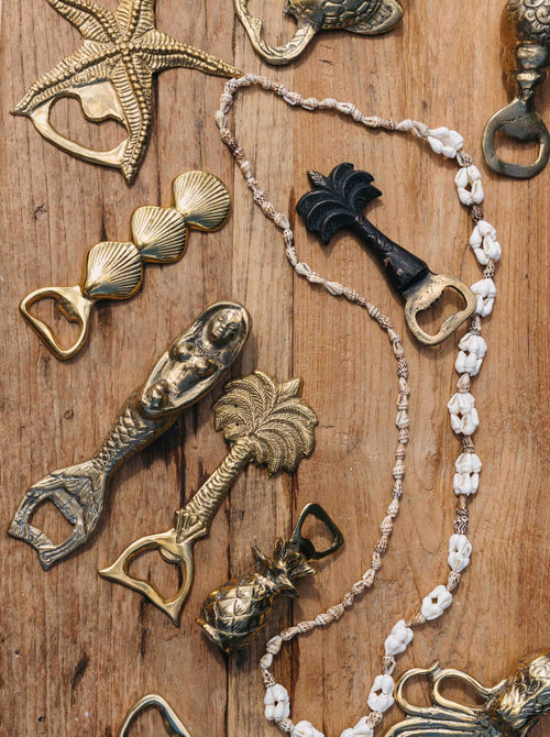 Brass Stacked Shell Bottle Opener