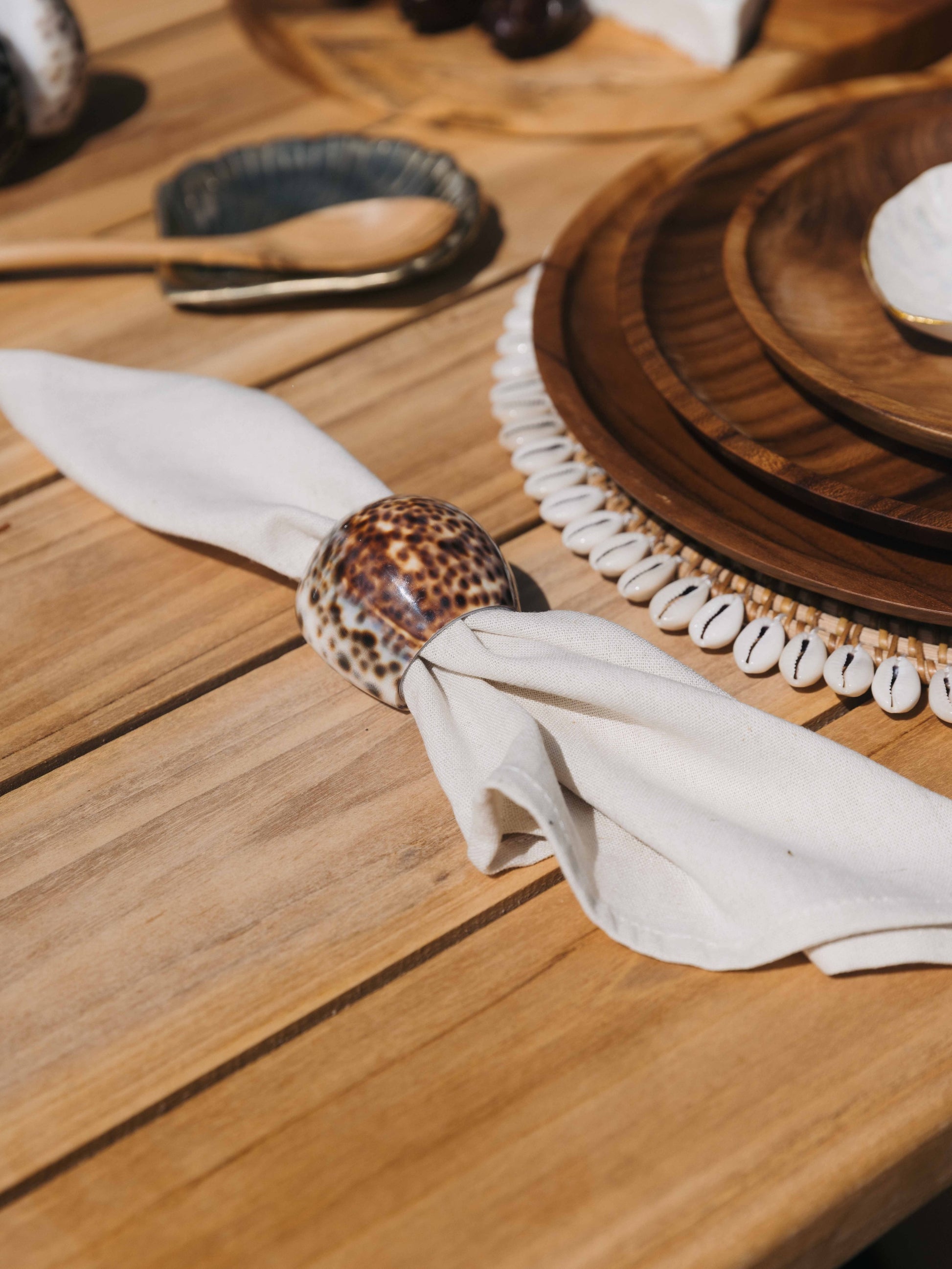 Cowrie Shell Napkin Ring