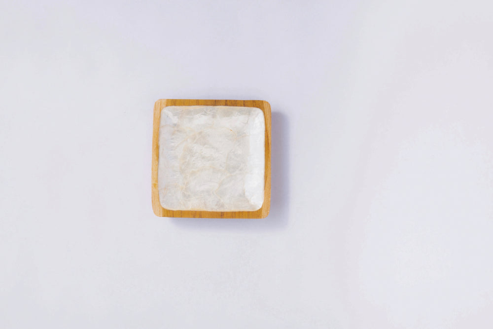 Teak & Mother of Pearl Square Dish