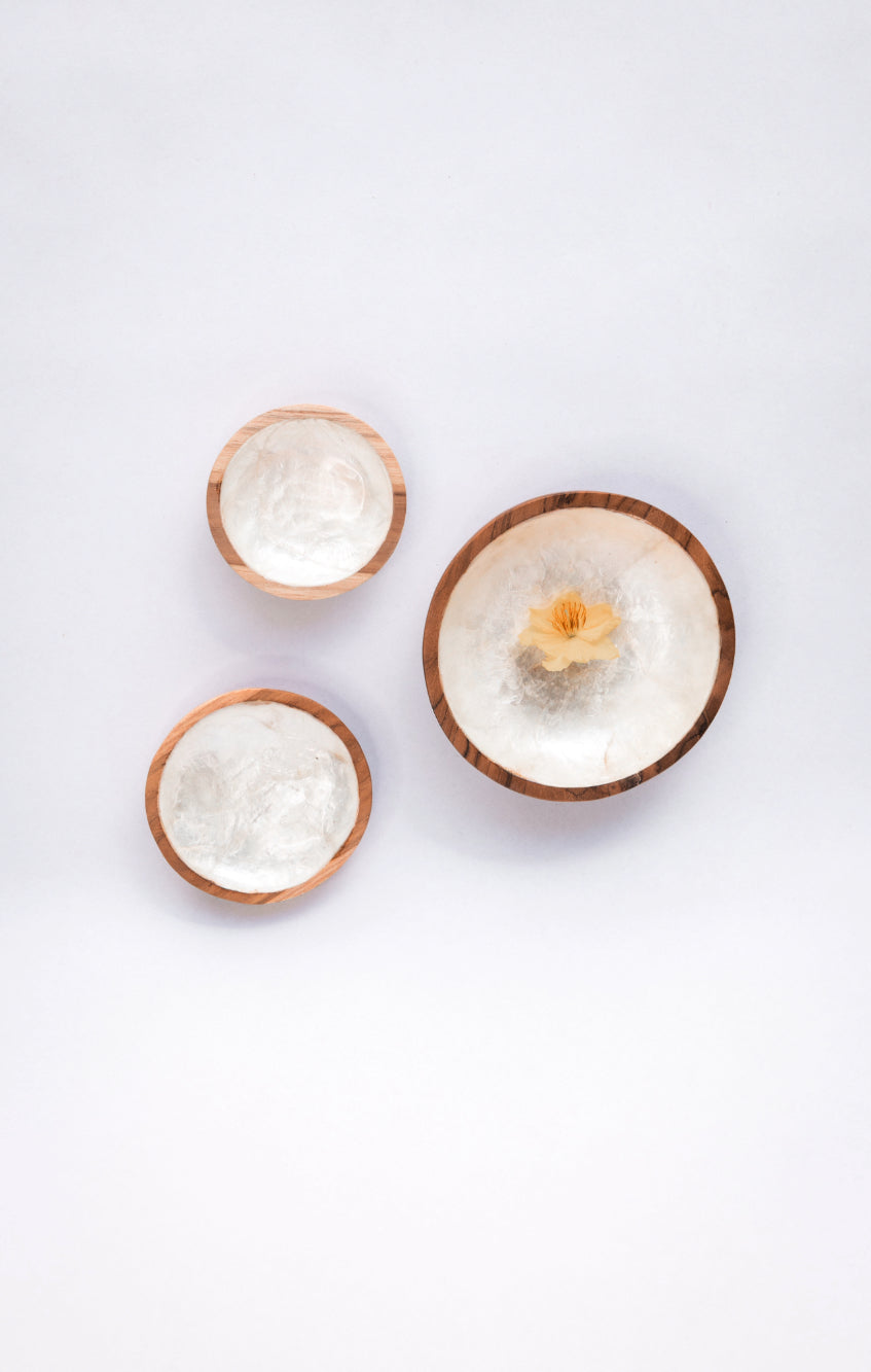 Teak & Mother of Pearl Bowl
