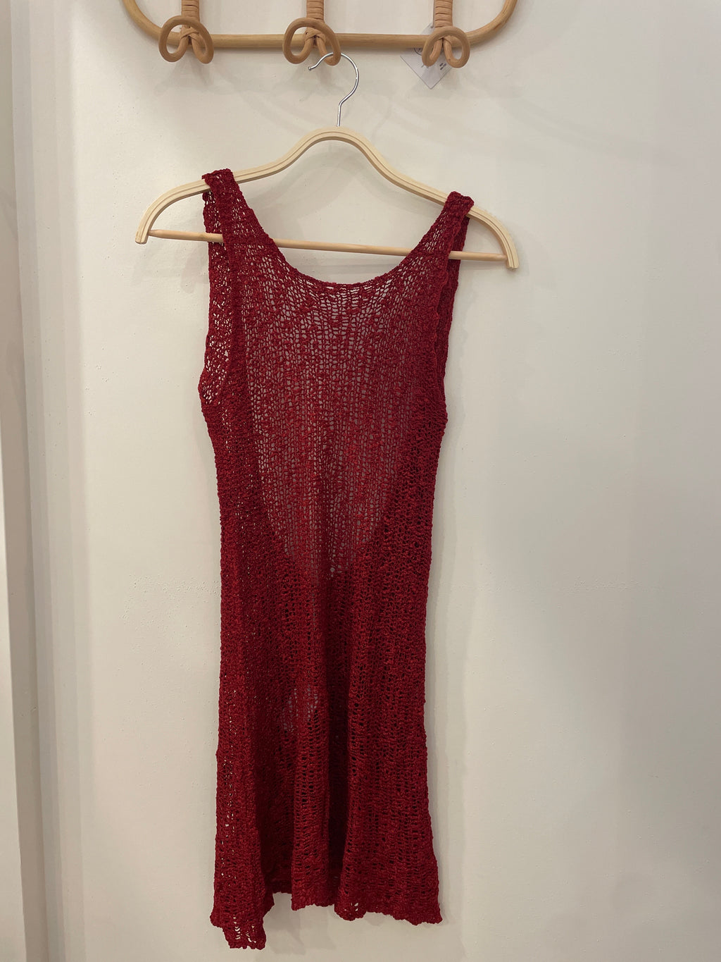 Crochet Low Back Mini Dress