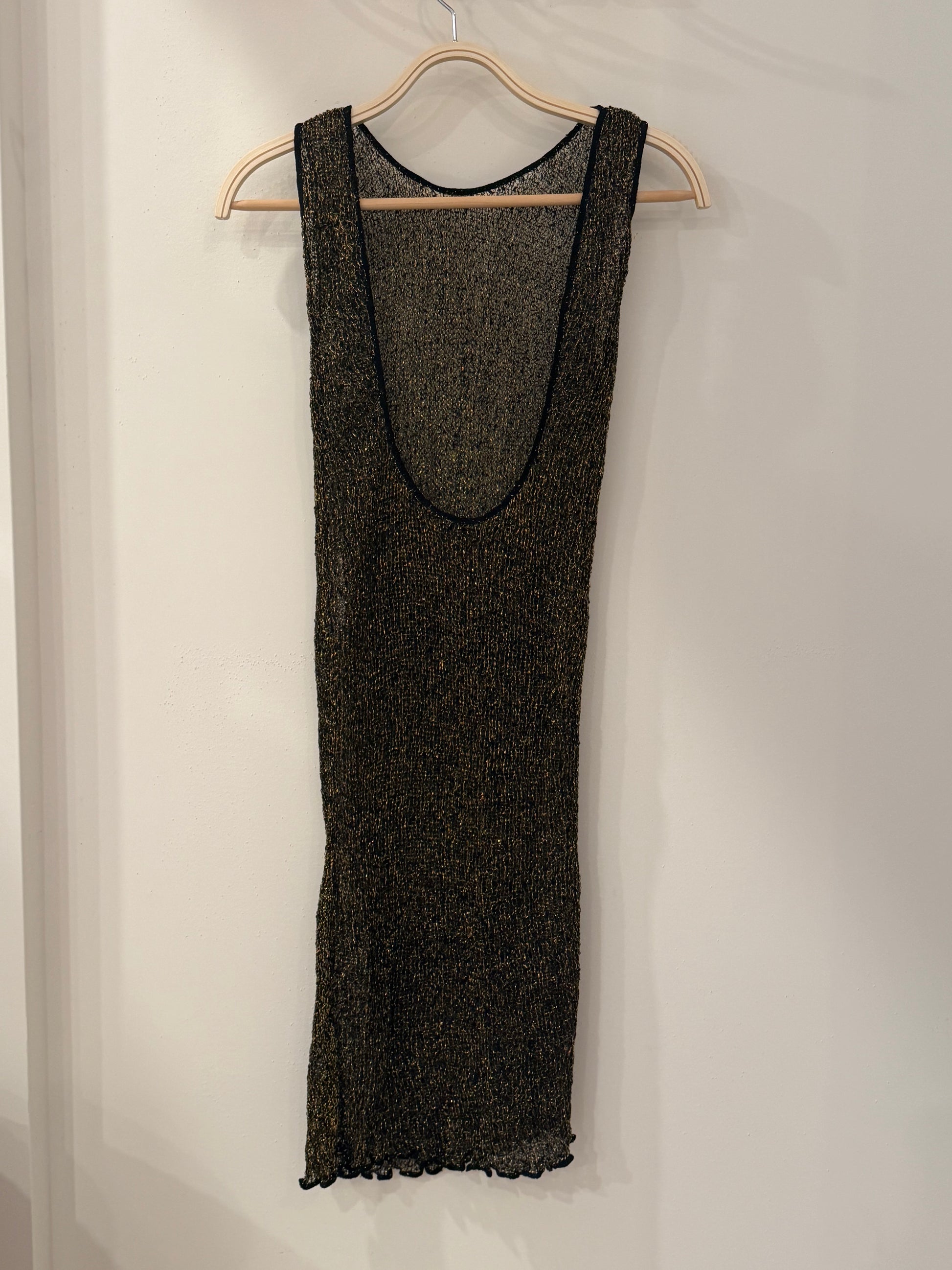 Metallic Knit Mini Dress