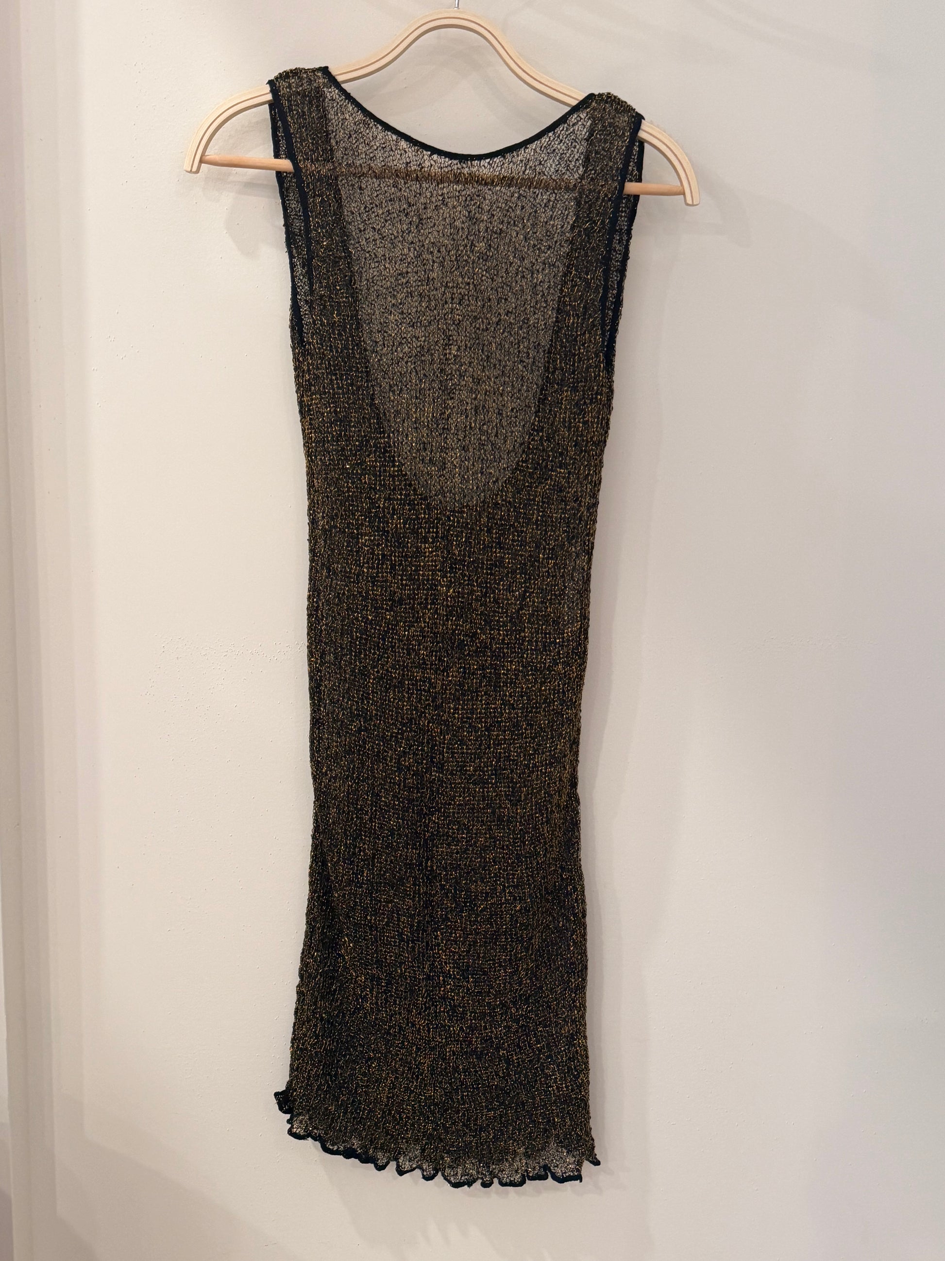 Metallic Knit Mini Dress