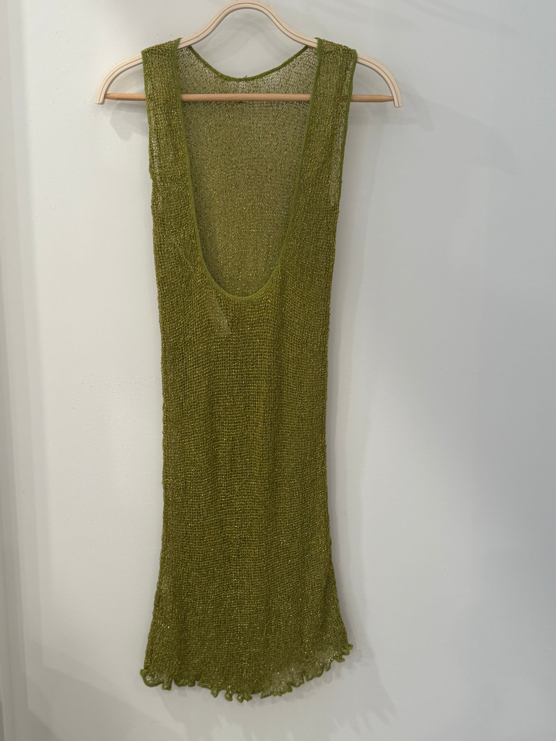 Metallic Knit Mini Dress