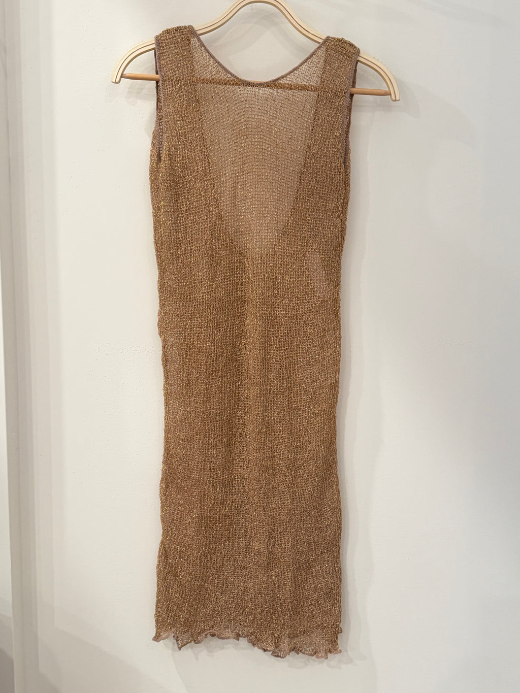 Metallic Knit Mini Dress