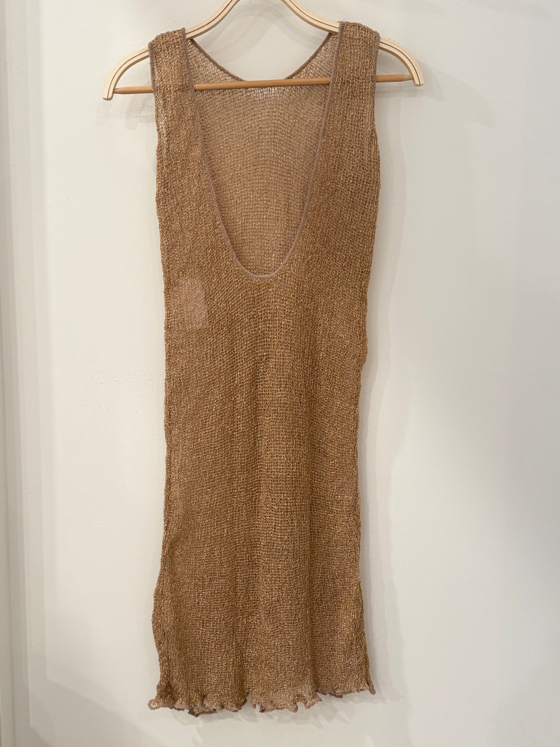 Metallic Knit Mini Dress