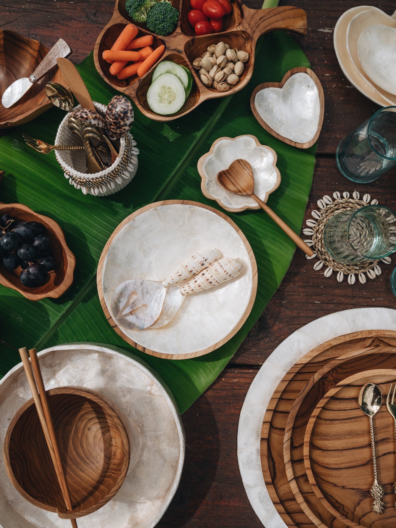 Handcrafted Teak Chopstick Bowl