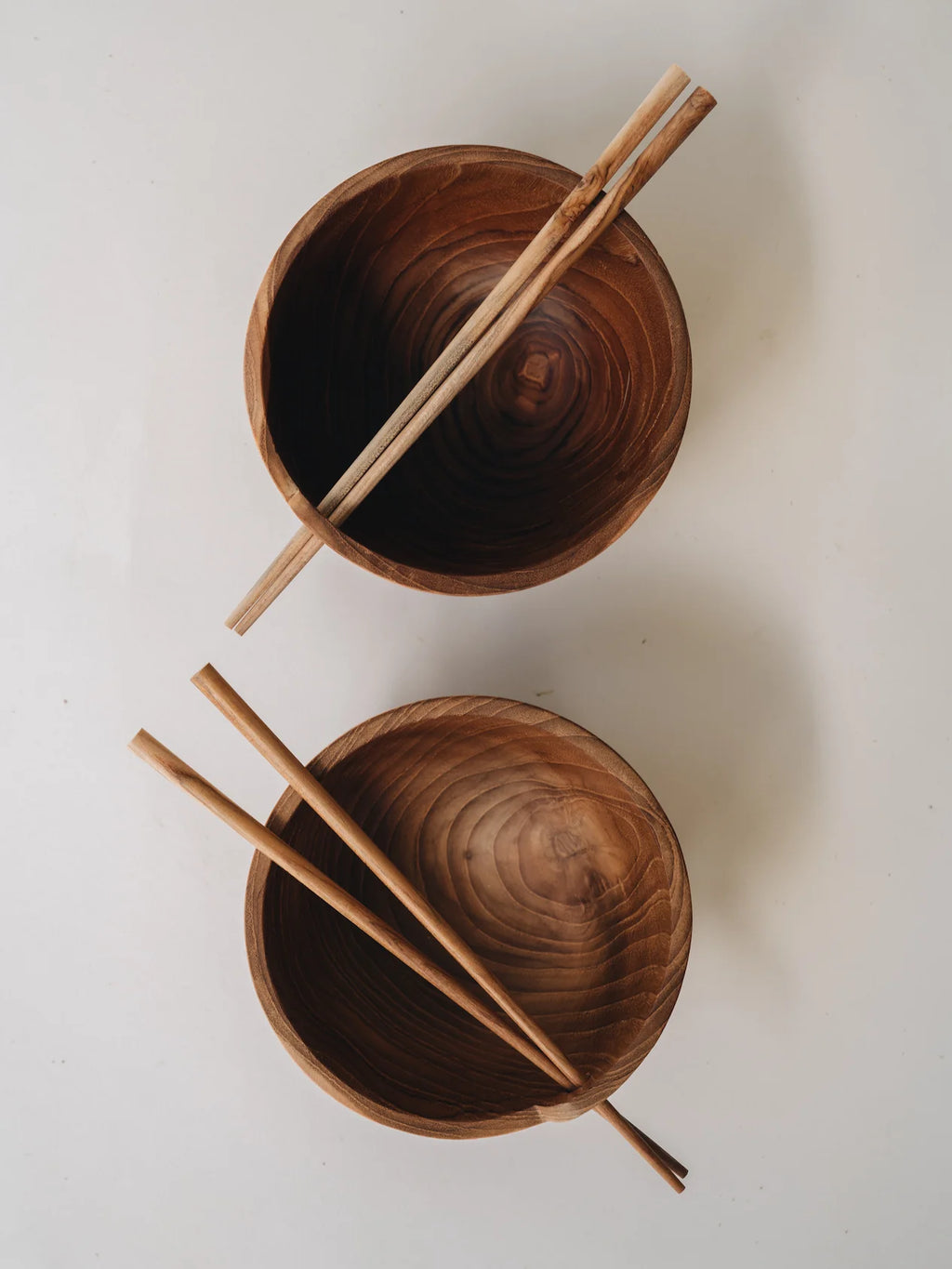 Handcrafted Teak Chopstick Bowl