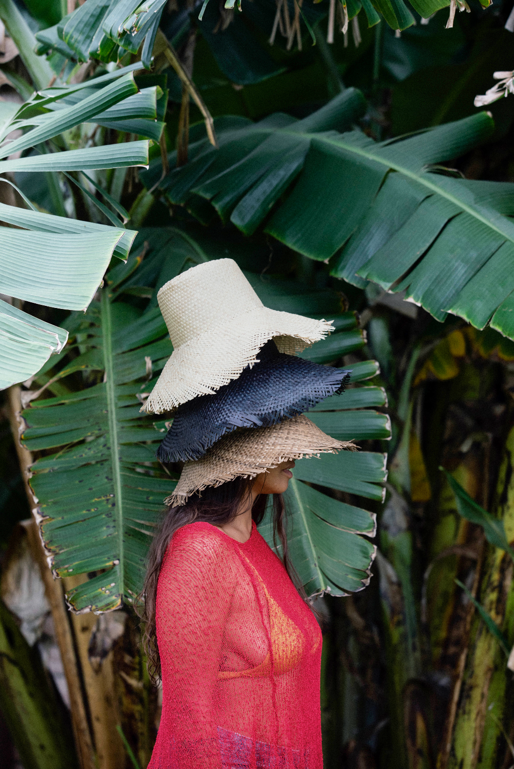 Woven Rattan Small Fringe Rim Bucket Hat