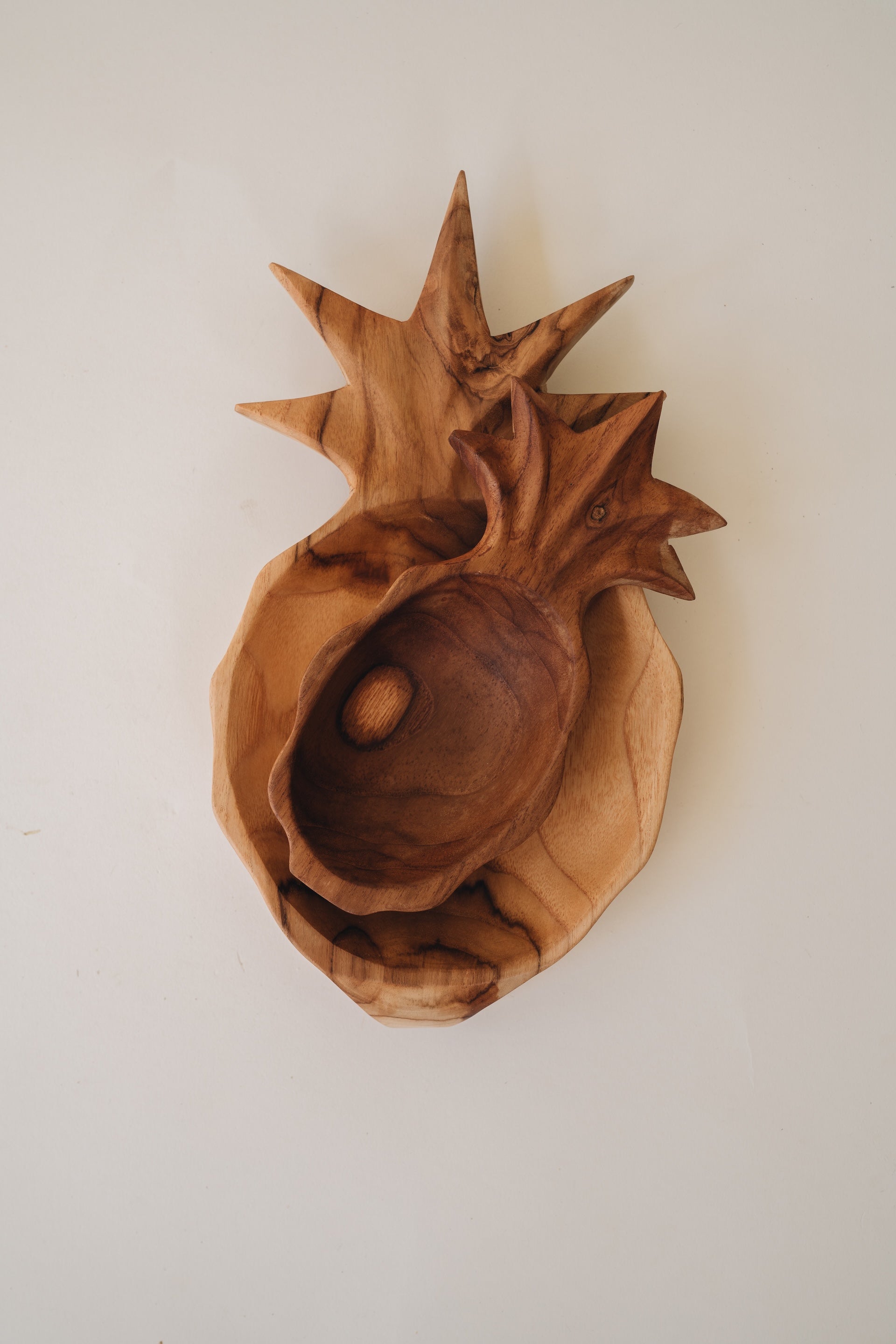 Hand-Carved Teak Wood Pineapple Bowl