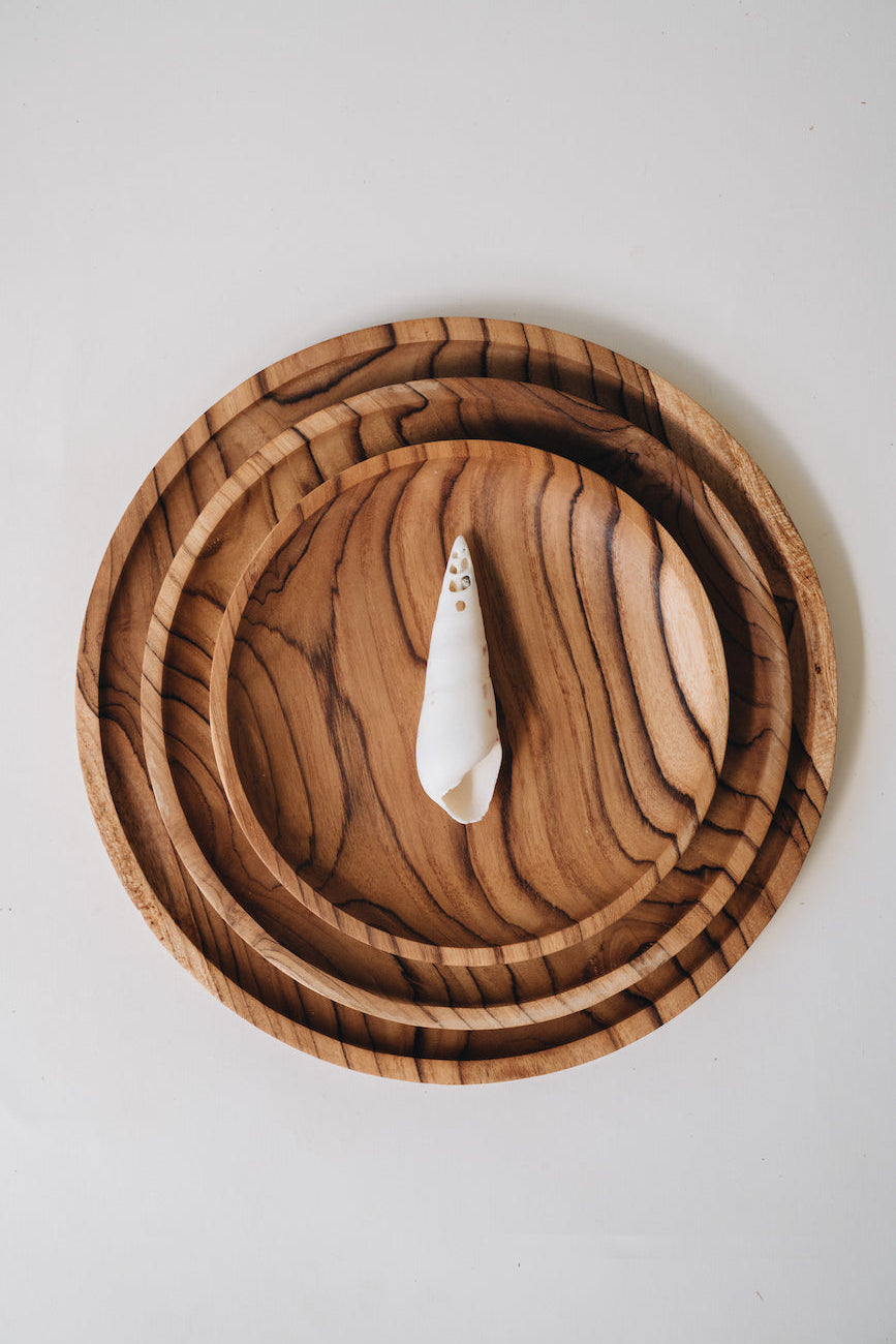 Handcrafted Teak Wood Plate